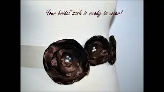 How to Make a DIY Poppy Flower Bridal Sash for Your Wedding Dress