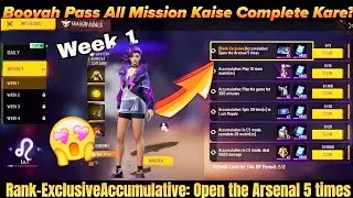 Open the Arsenal 5 times Complete | FF Mission Open The Arsenal 5  Times | Booyah Pass Mission Trick