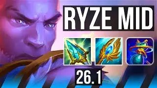 RYZE vs TALON (MID) | 9k gold comeback | KR Grandmaster | 26.1