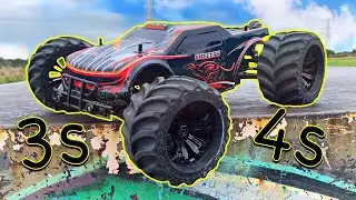 CHEAP RC car takes a BEATING! JLB Cheetah 3s vs 4s?