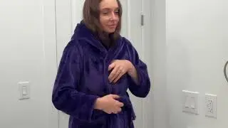 Dowesrobe Women's Fleece Hooded Fluffy Bathrobe - Plush Long Soft Cozy Winner Warm Fuzzy Spa Robe
