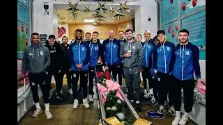 Blues spread festive cheer at Birmingham Children's Hospital.