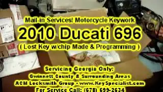 2010 Ducati Monster 696 - Lost Key Replacement & Chip Programming. Using our Mail-in Services.