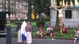 Arranca la Semana Santa en Barakaldo con la pasión viviente de la Fundación Miranda