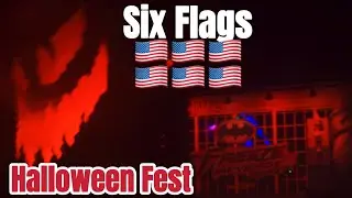 👻Жуткий Хэллоуин в Six Flags🇺🇸🇺🇸🇺🇸🇺🇸🇺🇸🇺🇸Костюмы и внезапные пугающие моменты🎃Фестиваль ужасов😱