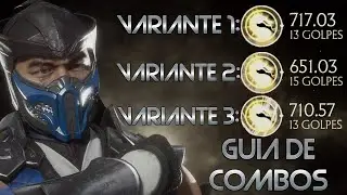 GUIA DE COMBOS DE SUB-ZERO | VARIANTES COMPETITIVAS | MORTAL KOMBAT 11