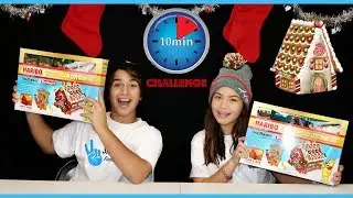 10 MINUTES GINGERBREAD HOUSE CHALLENGE KENDRY VS ALISSON | SISTER FOREVER