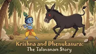 Little Krishna Vs Dhenukasura | Talavanam Story| Telugu Moral Stories | Kids Videos |Neethi Kathalu