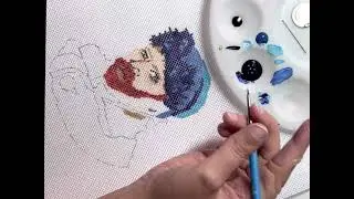 &ldquo;I can still hear you chewing.&rdquo; 👨🏼&zwj;🎨- Hand-painted needlepoint canvas