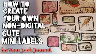How to Create Your Own non-digital Cute Mini Labels for your Junk Journal