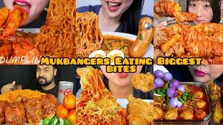 Mukbangers Eating Spicy Noodles/Chicken Food Compilation ! Asmr Mukbang !!