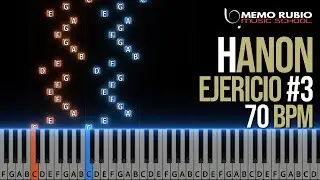HANON ejercicio #3, 70bpm - Synthesia