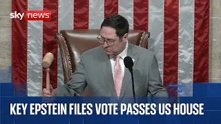 US Congress votes on bill forcing the release of all Epstein files