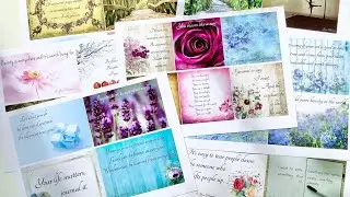 Inspirational quote cards for junk journals