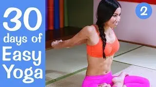 Day 2 - Simple Back Stretch: Breathe and Open  | 30 Days of Easy Yoga | Yoga Challenge for Beginners