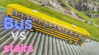 Bus VS Stairs IN beamNG