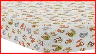 Bedtime Originals Friendly Forest Woodland Fitted Crib Sheet, GreenBrownWhite