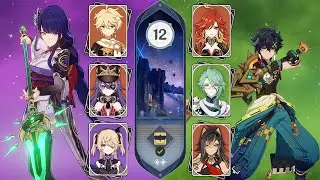 Raiden Shogun (C2) Overload & Kinich Burning | Spiral Abss 5.6 | Floor 12