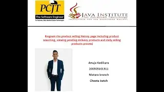 Program the selling history Page | WEB Programming I | Java Institute