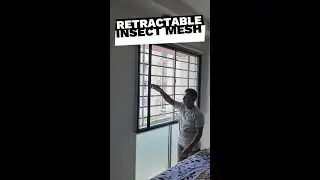 Retractable Mosquito Netting installed on window grill
