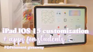 MUST HAVE APPS FOR STUDENTS+PDFelement giveaway I How to customize your iPad homescreen with IOS 15