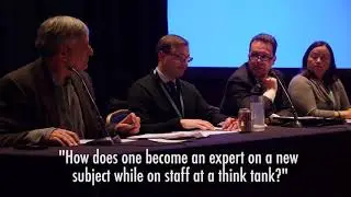 How does one become an expert on a new subject while on staff at a think tank?