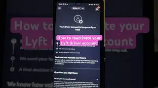 How to reactivate your Lyft driver account #lyft #lyftdriver #deactivate