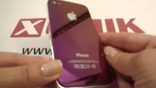 Purple chrome iPhone 4 / iPhone 4S mod kit LCD + Back cover