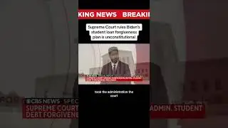 Supreme Court strikes down Biden's student loan forgiveness plan #shorts