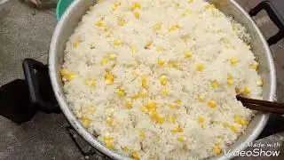 Vietnamese traditional food/ sticky rice with sweet corn