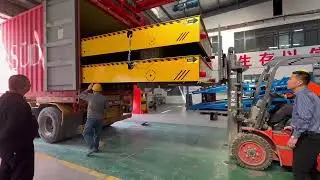 Electric Flatbed Transfer Cart Container Loading & Shipment Process
