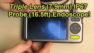 REVIEW Teslong Triple Lens (7.9mm) IP67 Probe (16.5ft) Endoscope with 5'' IPS Water Resistant Screen