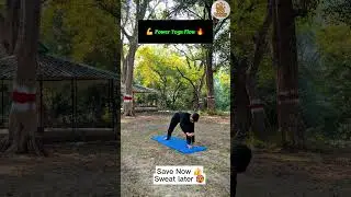 46-Second Power Yoga Flow for Strength & Energy! 💥 #shorts