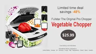 Vegetable Chopper & Spiralizer &ndash; 4-in-1 Food Chopper with Container, Rust-Resistant Blades