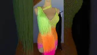 Neon Latin Dance Dress in making. By Petra Designs #dancedress #latindress #designer #petradesigns