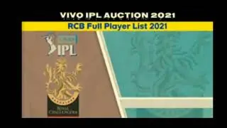 RCB team 2021 full players list