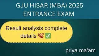 GJU HISAR (MBA) 2025 -26 SESSION RESULT ANALYSIS COMPLETE DETAILS 💯✅ #gjuhisaruniversity #gjuhisar 