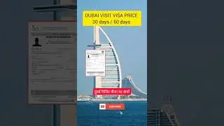 Dubai Visit Visa Price | #dubaivisa #dubaivisaprice #dubaivisitvisa #dubai #shorts #pardesiflight |