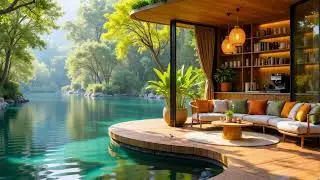 Relaxing Indoor Jazz Ambience | Morning Nature Atmosphere With Soft Fall Jazz Music To Stress Relief