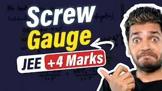 Screw Gauge JEE Mains Questions PYQs Theory Numericals