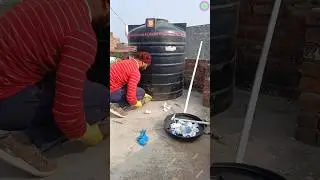 Water tank installation 1000 liter!#watertank #plumber #shorts