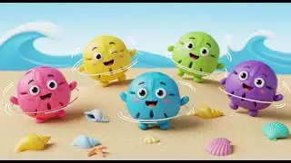 Cinco Pequeños Dólares de Arena Gira, Gira | Canciones Infantiles y Rimas para Niños