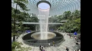 Incredible Indoor Waterfall at Changi Airport, Singapore