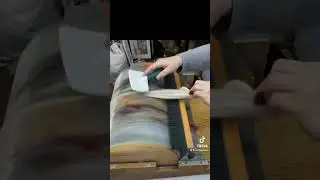 Drumcarding fiber scraps into a batt for spinning yarn #yarns #spinningyarn #yarn #yarnmaking #art