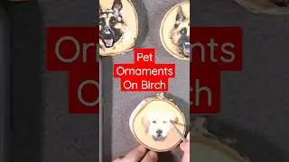 Christmas Ornaments of Dogs on Birch Disks Make Great Gifts @artzxpress