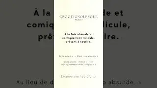 &Eacute;tymologie. Familier fran&ccedil;ais du XXe s. issu de croquignolet &laquo; mignon &raquo; ; devenu croq...