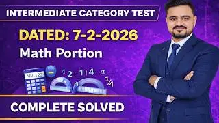 ✅ Today&rsquo;s Paper Solved | Math Portion | STS Intermediate Category Test