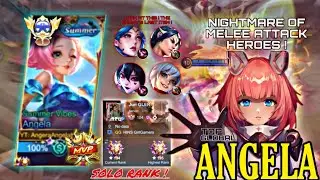 ANGELA 1 PROTECTING ! - NIGHTMARE OF MELEE ATTACK HEROES ! || Best Angela Build - MLBB