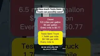How much Tesla Semi Truck can possibly save? #tesla #semitruck