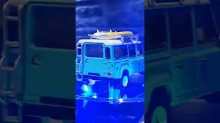 MiniGT Land Rover Defender Light Blue with Surf Board 1:64 #diecastcars #collection #minigtdiecast